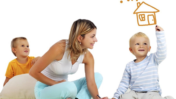 Женщина и дети